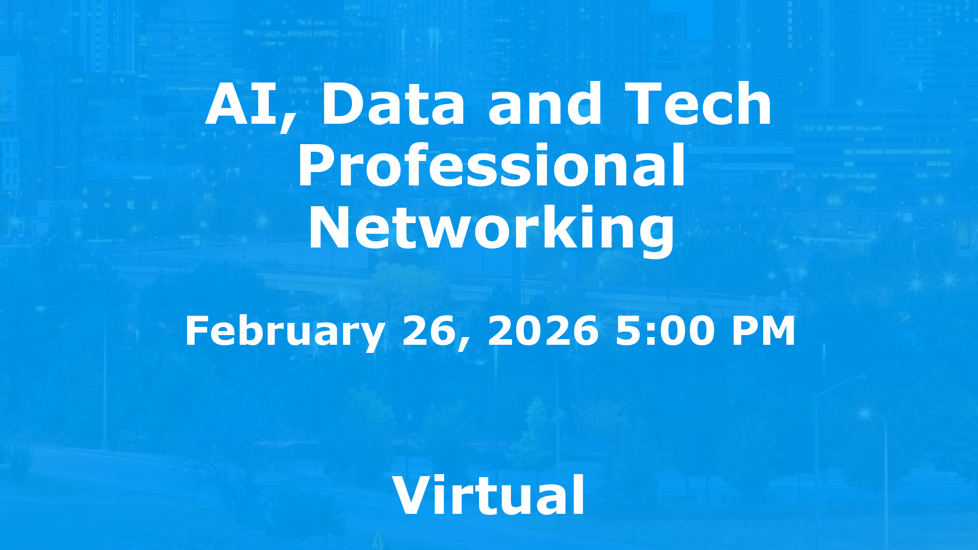 AI, Data and Tech Professional Networking event image